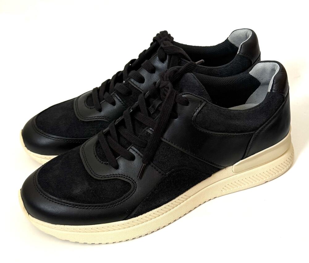 Everlane The Trainer Casual Leather Sneaker Shoe Black Size 10 Men/12 Women NEW